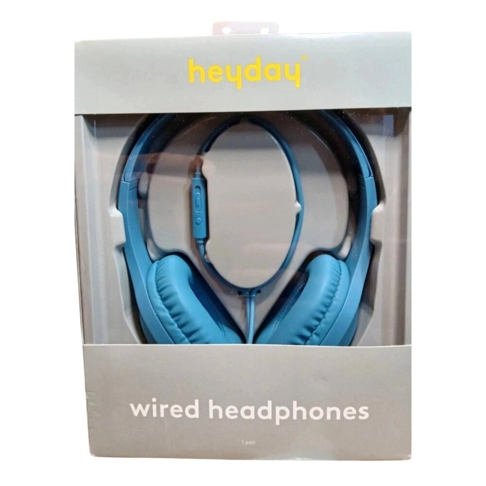 Heyday Wired Headphones Bluebird Wired Audio Accessory With In-Line Controls NEW - Picture 6 of 6